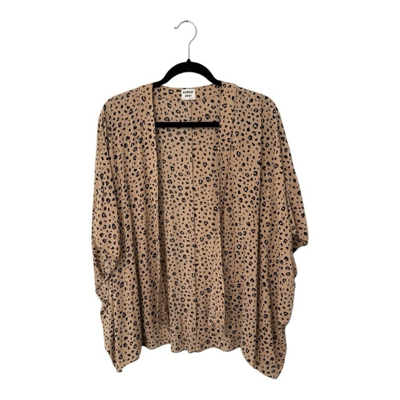 Aritzia | Sunday Best Cosima Kimono Leopard Print - Size Small / Medium - Picture 2 of 11